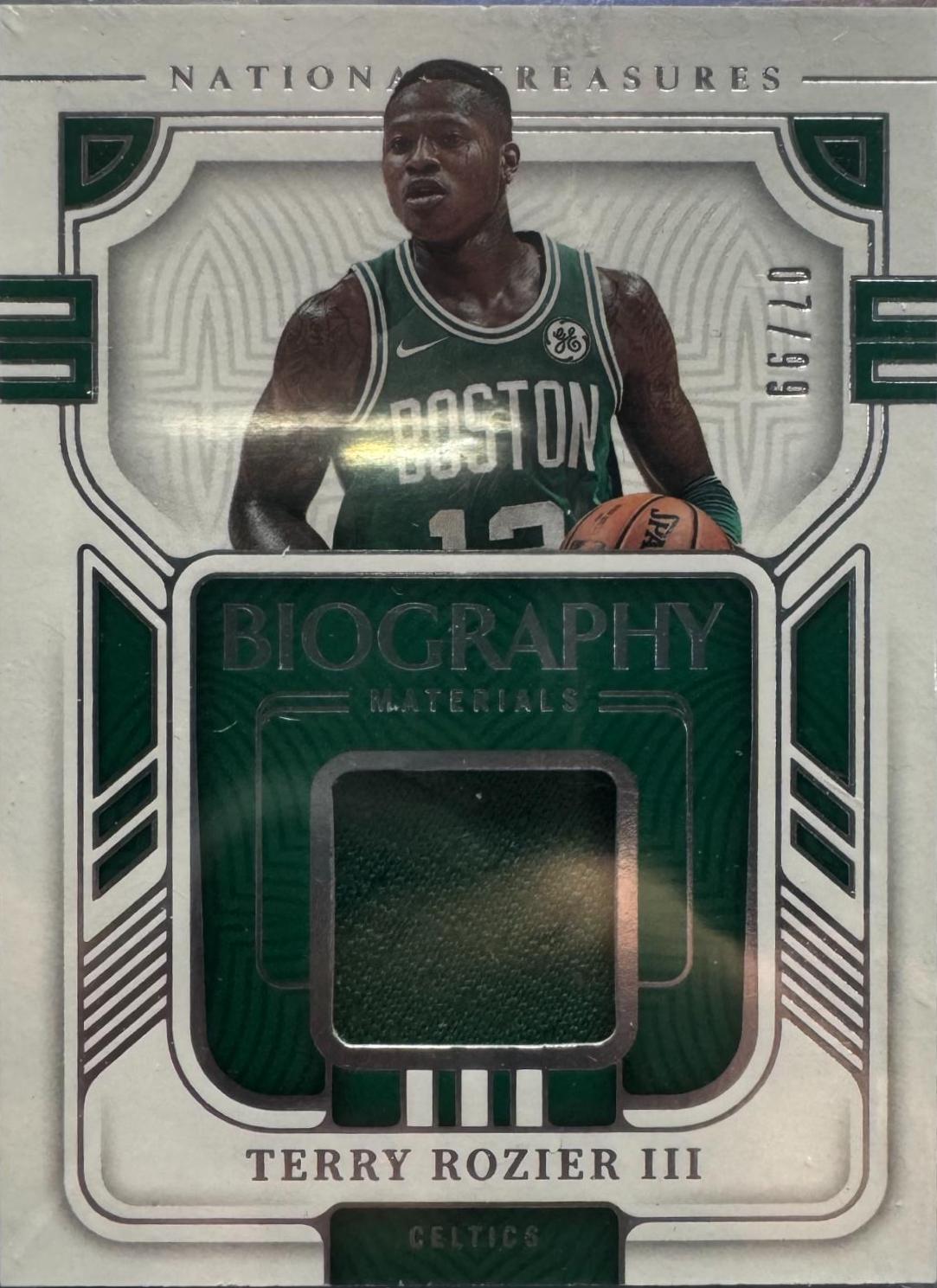Terry Rozier III #BGM-TER Basketball Cards 2022 Panini National Treasures Biography Materials