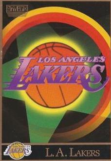 L.A. Lakers Team Checklist #340 Basketball Cards 1990 Skybox