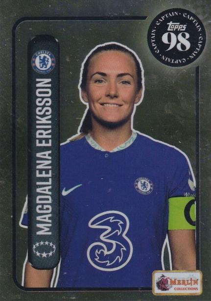Magdalena Eriksson #144 Soccer Cards 2022 Topps Merlin Heritage 98 UEFA