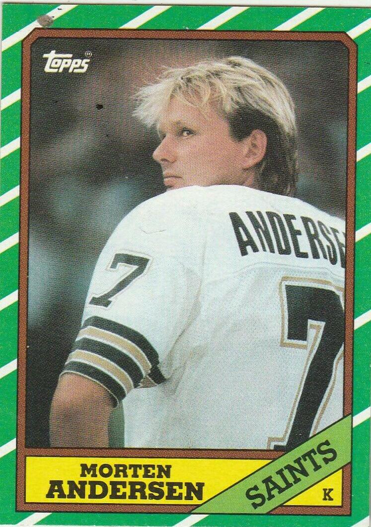 Morten Andersen #344 Football Cards 1986 Topps