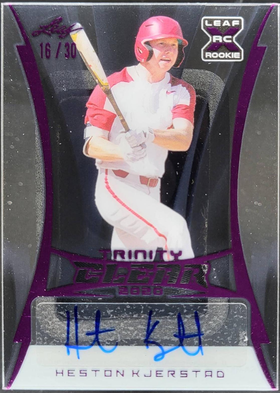 Heston Kjerstad #CA-HK1 2020 Leaf Trinity Clear Autographs Baseball