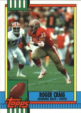 Roger Craig #12 Football Cards 1990 Topps Tiffany