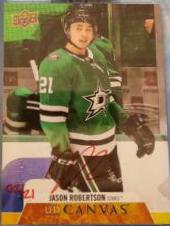 Jason Robertson #CS-JR Hockey Cards 2020 Upper Deck Clear Cut Canvas Signatures