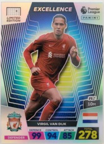Virgil Van Dijk Soccer Cards 2022 Panini Adrenalyn XL Premier League Excellence