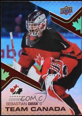 Sebastian Cossa #CA-10 Hockey Cards 2022 Upper Deck Team Canada Juniors Acetates