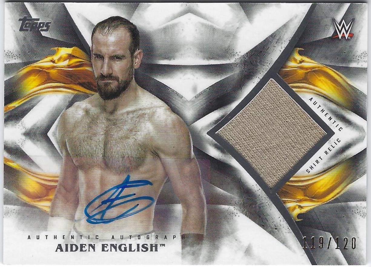 Aiden English #UAR-AE Wrestling Cards 2019 Topps WWE Undisputed Auto Relic