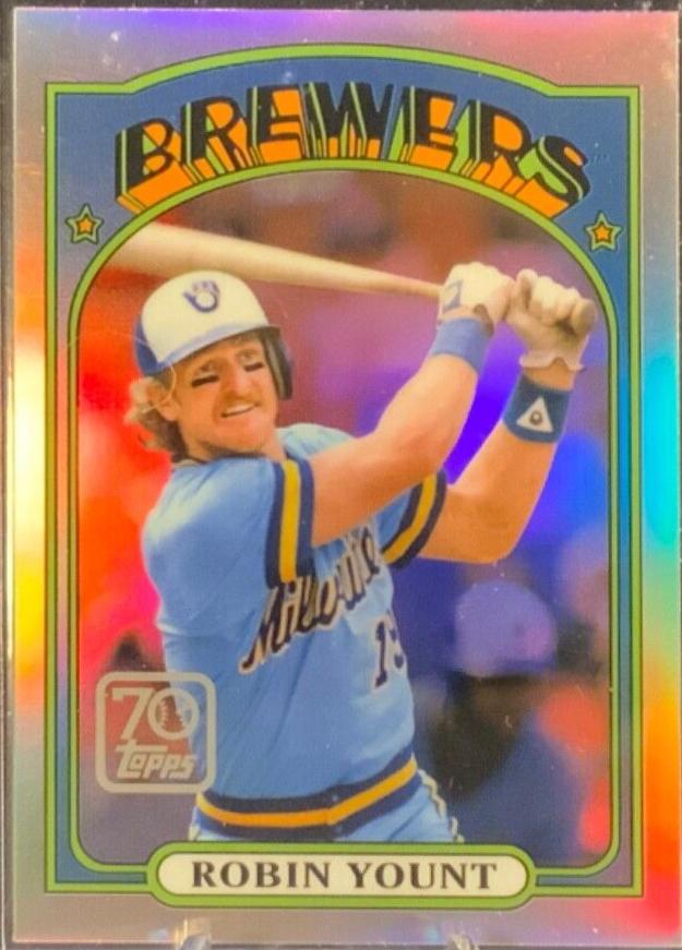 Robin Yount #70YTC-22 Baseball Cards 2021 Topps Chrome 70 Years of Baseball
