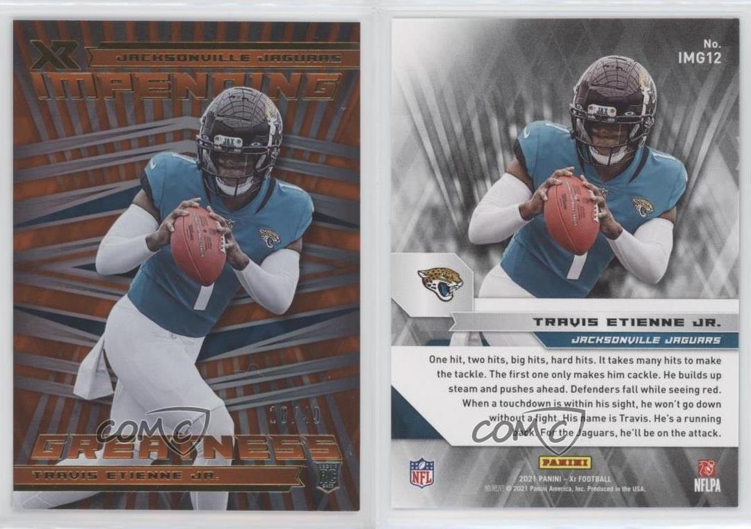 Travis Etienne #IMG12 Football Cards 2021 Panini XR Impending Greatness