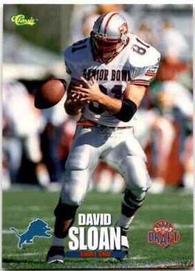 David Sloan #58 Football Cards 1995 Classic NFL Rookies