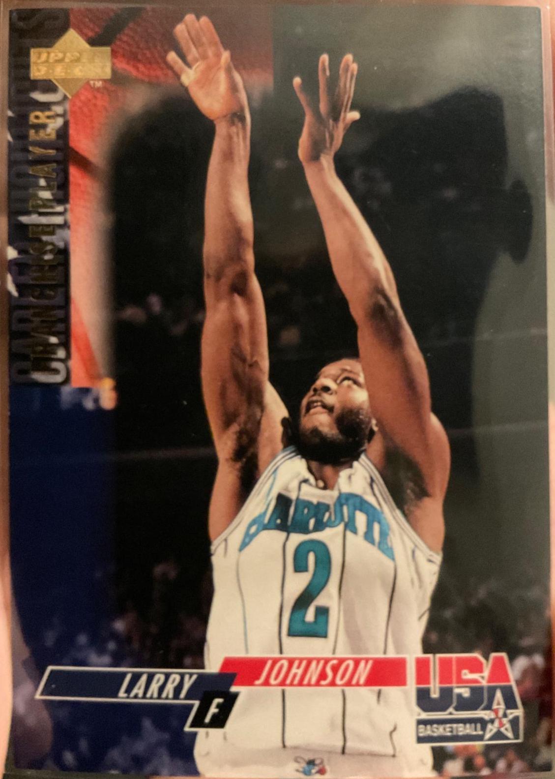 Larry Johnson #20 Basketball Cards 1994 Upper Deck USA Basketball Jordan's Highlights
