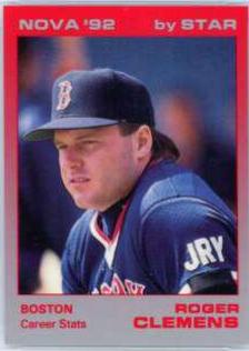 Roger Clemens #100 Baseball Cards 1992 Star Nova Edition