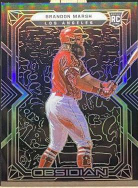 Brandon Marsh #1 Baseball Cards 2022 Panini Chronicles Obsidian