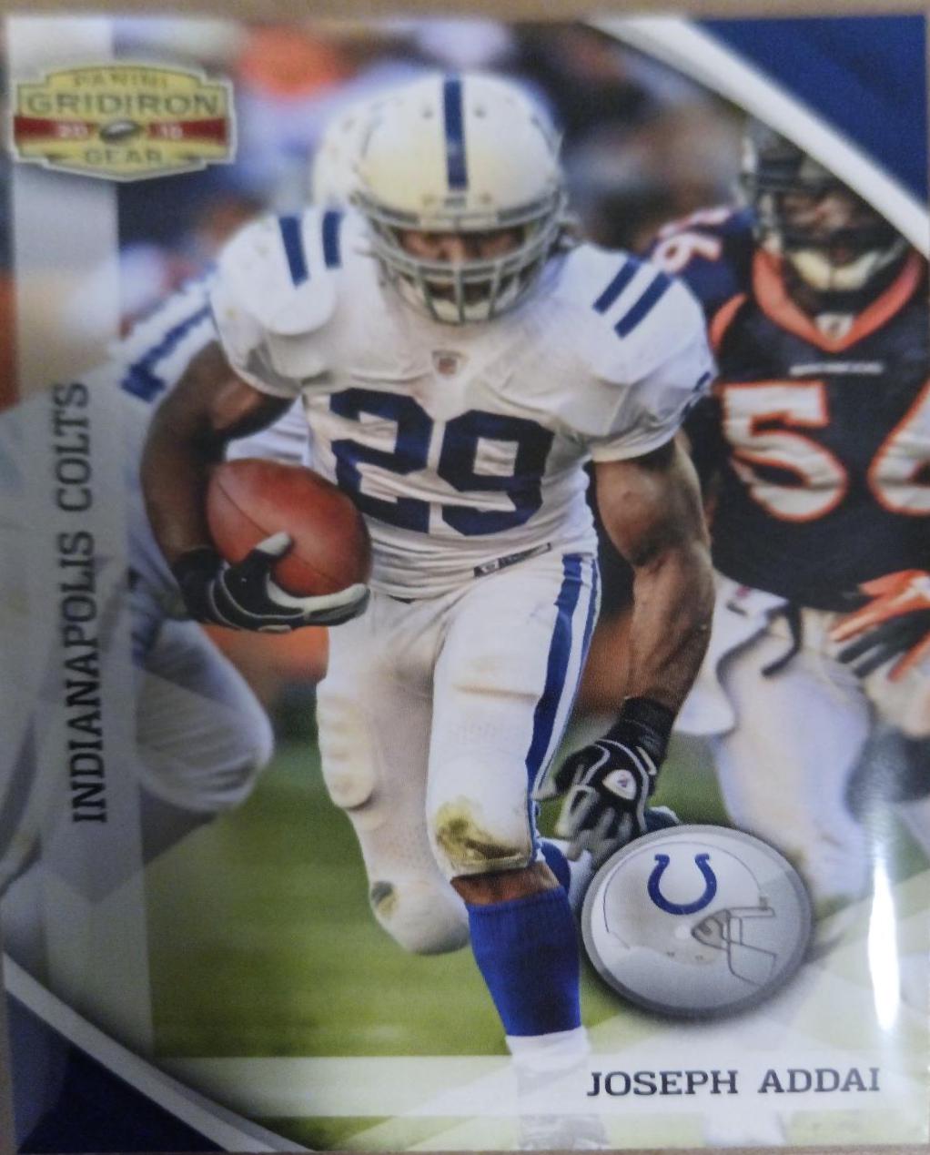 Joseph Addai #62 Football Cards 2010 Panini Gridiron Gear