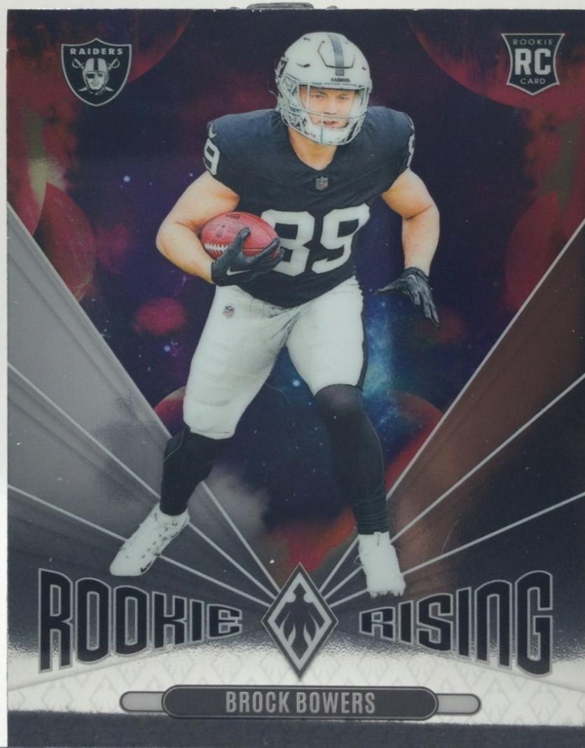 Brock Bowers #RR-BBS Football Cards 2024 Panini Phoenix Rookie Rising