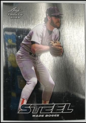 Wade Boggs #S-80 2023 Leaf Trinity Steel Baseball