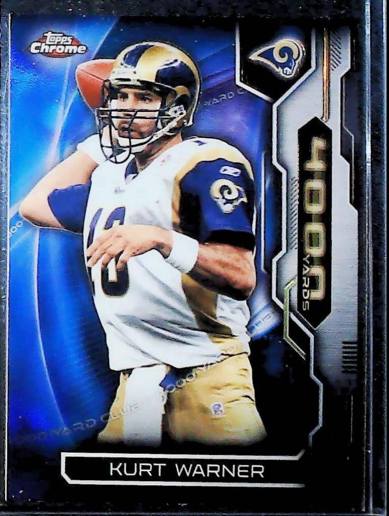 Kurt Warner #AT4K-KW Football Cards 2015 Topps Chrome All-Time 4,000 Yard Club
