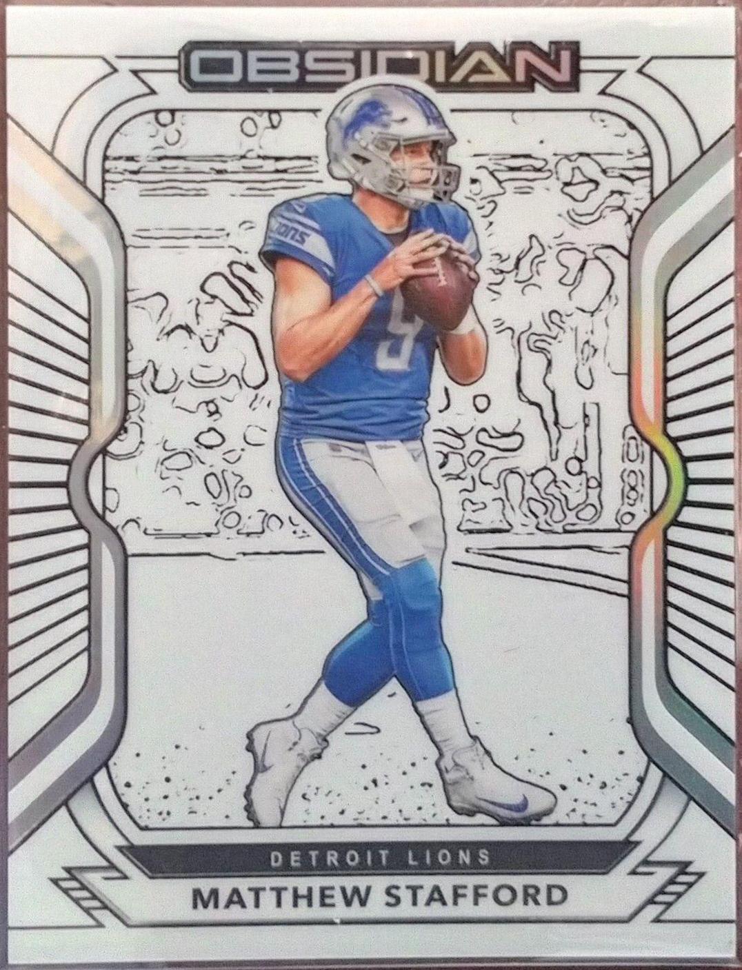 Matthew Stafford #58 2020 Panini Obsidian Football