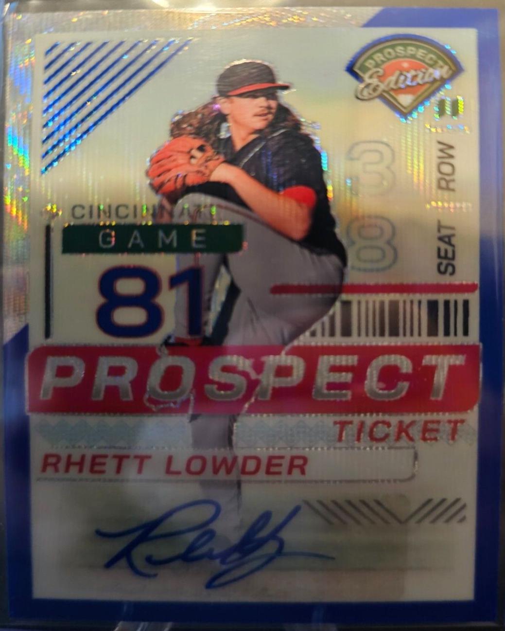 Rhett Lowder [Blue Wave Holo Ticket Signature] #179
