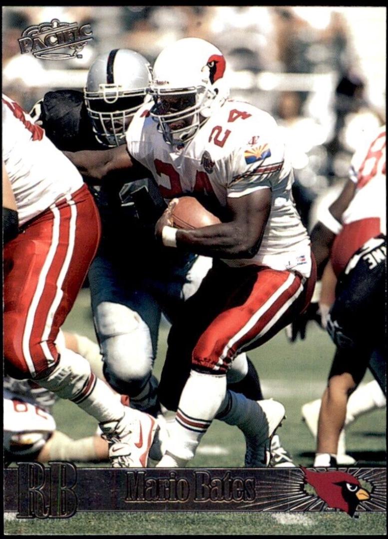 Mario Bates #1 Football Cards 1998 Pacific