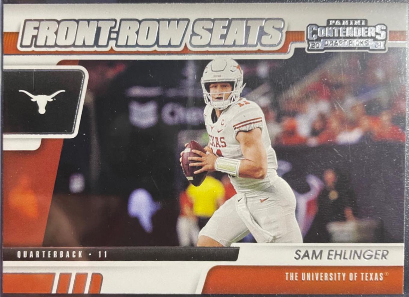 Sam Ehlinger #20 Football Cards 2021 Panini Contenders Draft Picks Front Row Seats
