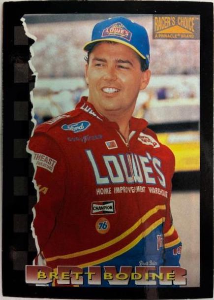 Brett Bodine #20 Racing Cards 1996 Pinnacle Racer's Choice NASCAR