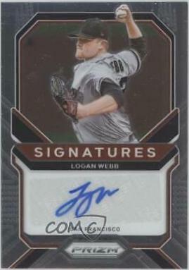 Logan Webb #SIG-LW Baseball Cards 2021 Panini Prizm Signatures
