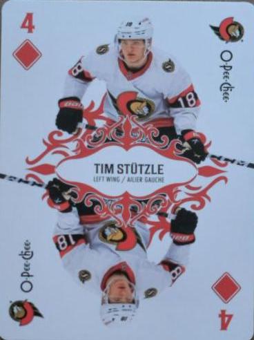 Tim Stutzle #4-DIAMONDS Hockey Cards 2023 O-Pee-Chee Playing Cards