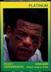 Rickey Henderson #46 Baseball Cards 1991 Star Platinum Edition
