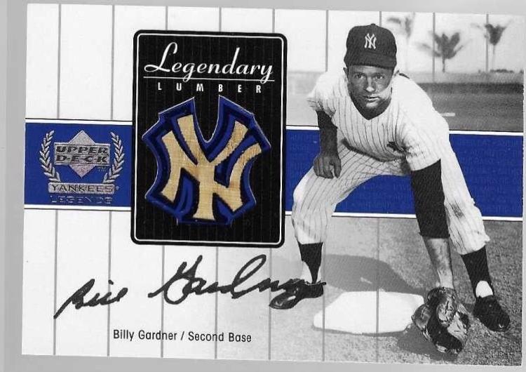 Billy Gardner #BG-LL Baseball Cards 2000 Upper Deck Yankees Legends Legendary Lumber