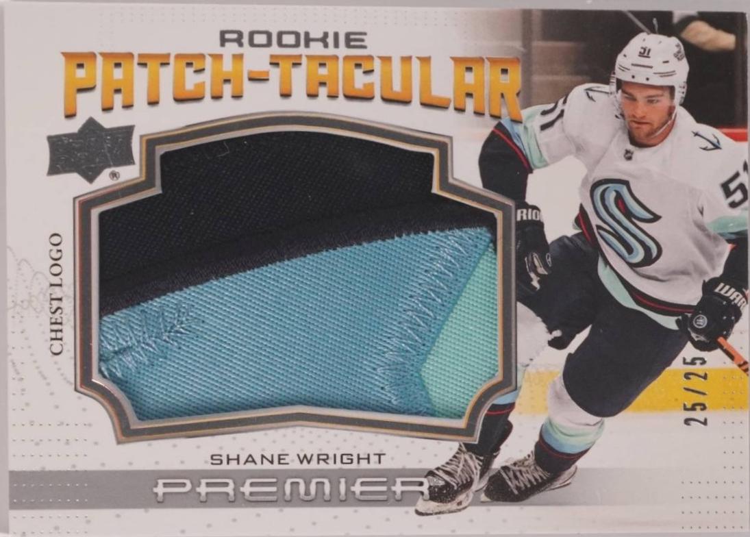 Shane Wright #RPT-SW 2022 Upper Deck Premier Rookie Patch Taculars Hockey