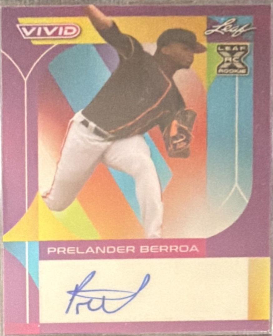 Prelander Berroa #BA-PB1 2022 Leaf Vivid Autograph Baseball