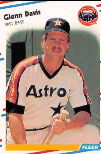 Glenn Davis #445 1988 Fleer Baseball