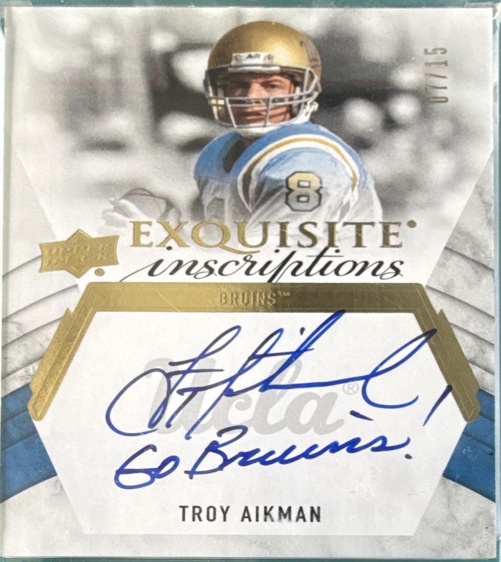 Troy Aikman #EI-TA 2012 Upper Deck Exquisite Inscriptions Signature Football