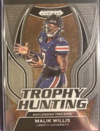 Malik Willis #TH-12 Football Cards 2023 Panini Prizm Draft Picks Trophy Hunting