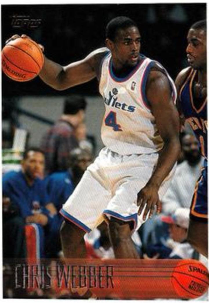 Chris Webber #4 Basketball Cards 1996 Topps