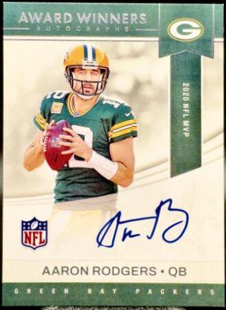 Aaron Rodgers #AWA-AR Football Cards 2023 Panini Donruss Award Winners Autographs