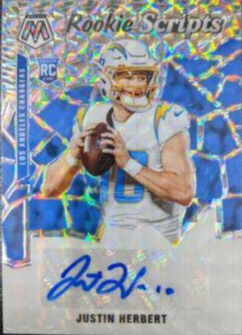 Justin Herbert #RS4 Football Cards 2020 Panini Mosaic Rookie Scripts