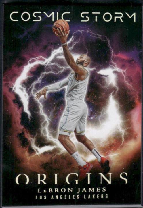 LeBron James #1 Basketball Cards 2023 Panini Origins Cosmic Storm