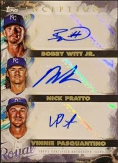 Vinnie Pasquantino, Nick Pratto, Bobby Witt Jr.