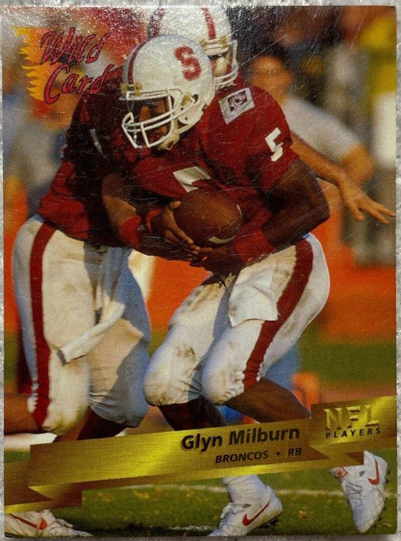 Glyn Milburn #32 Football Cards 1993 Wild Card