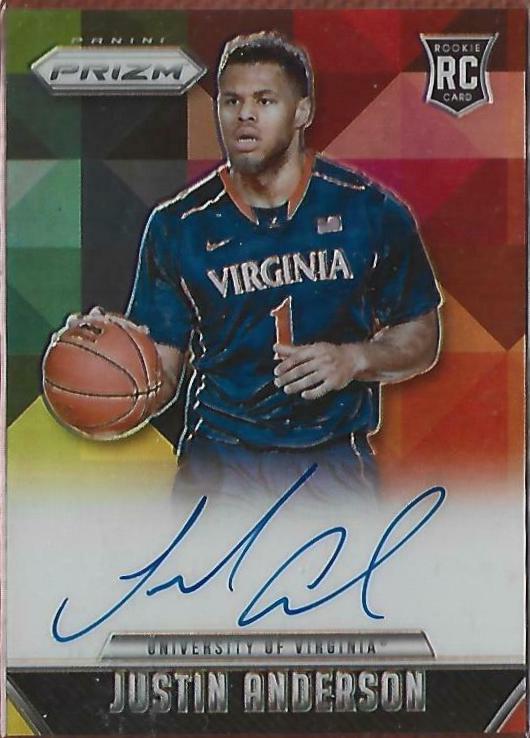 Justin Anderson #JAN Basketball Cards 2015 Panini Prizm Autographs