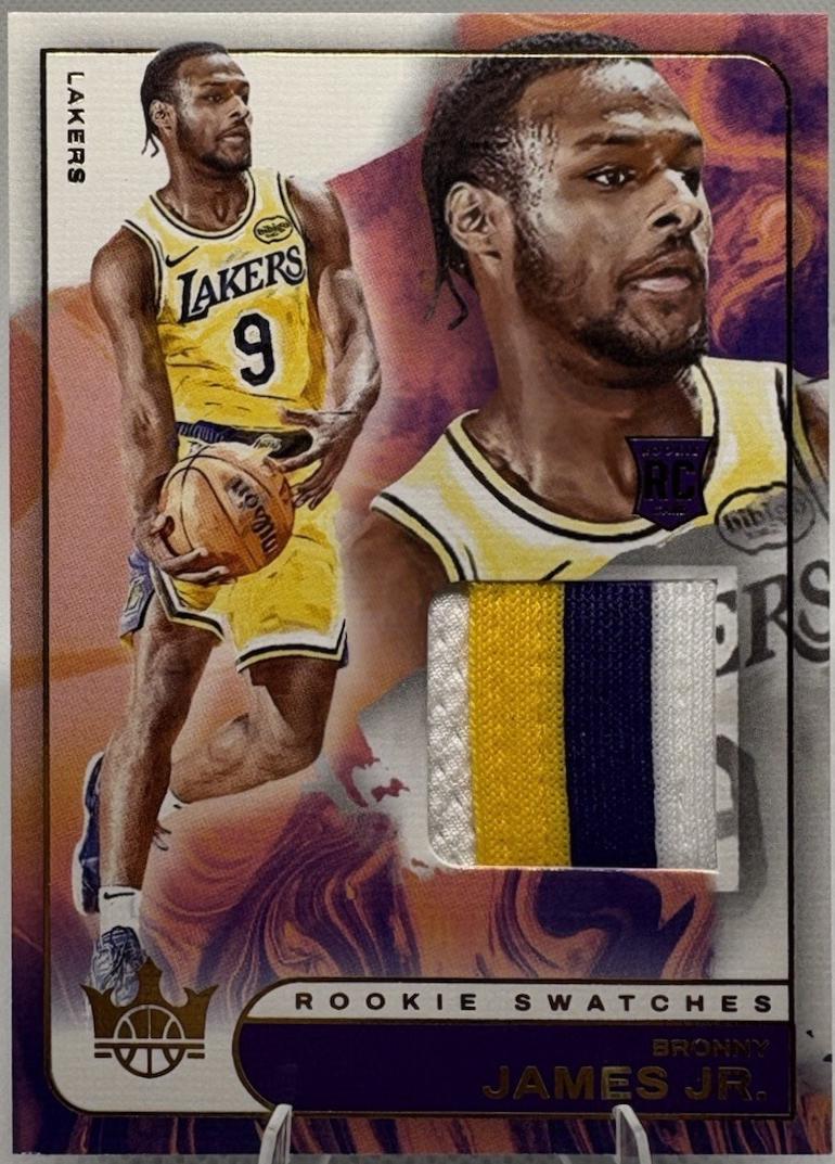 Bronny James Jr. #RJS-BJJ Basketball Cards 2024 Panini Court Kings Rookie Swatch