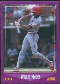 Willie McGee #40 Baseball Cards 1988 Score Glossy