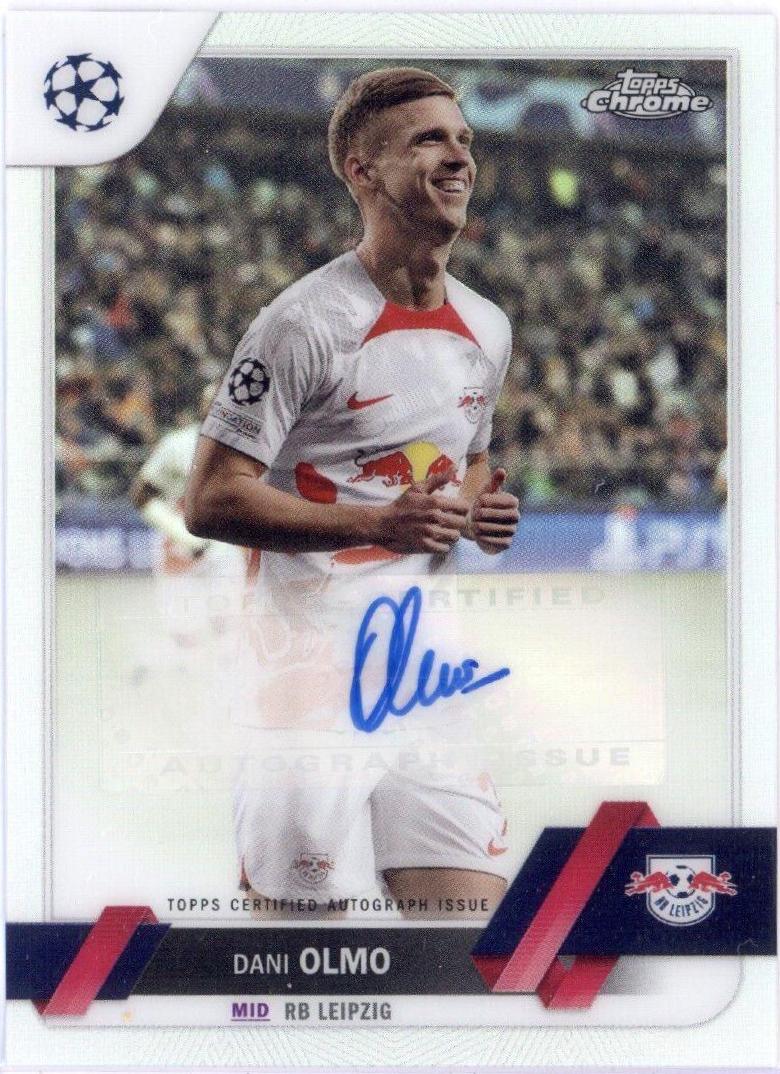 Dani Olmo #CA-DO Soccer Cards 2022 Topps Chrome UEFA Club Competitions Autographs
