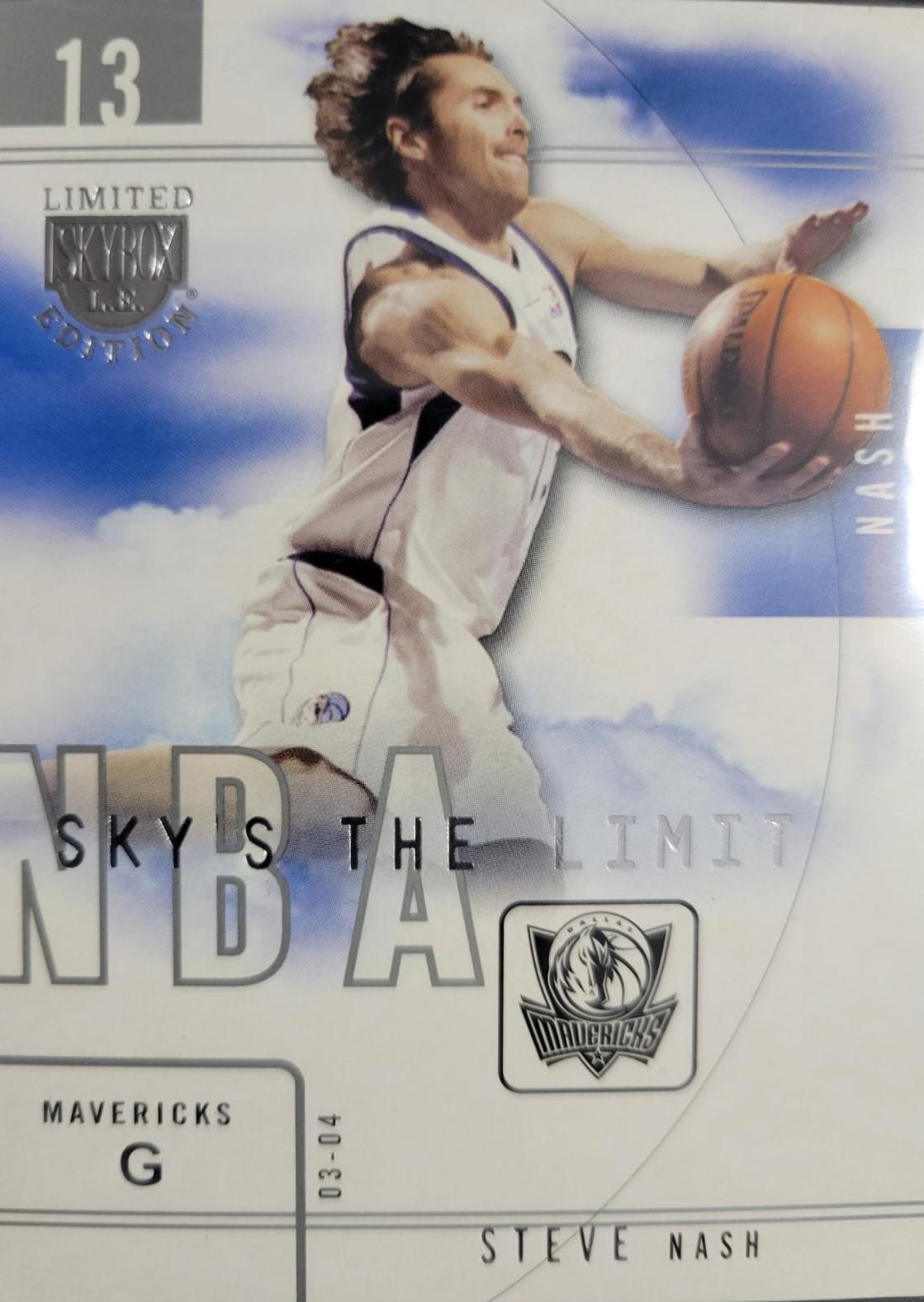 Steve Nash #5 of 20 SL Basketball Cards 2004 Skybox L.E. Sky's the Limit