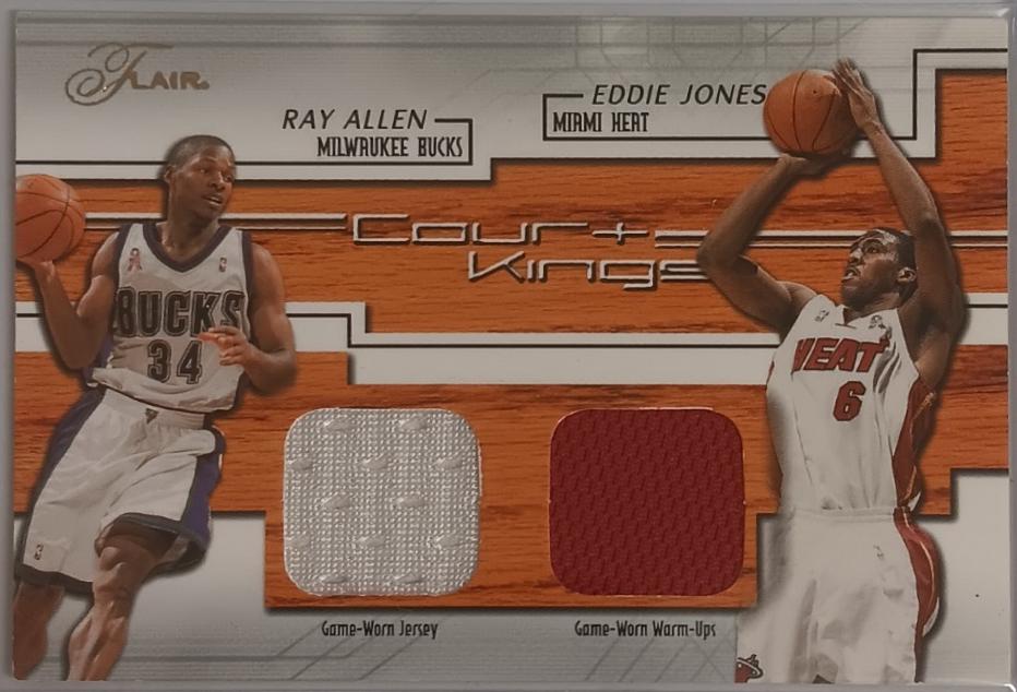 Eddie Jones / Ray Allen #CK-EJ/RA Basketball Cards 2002 Flair Court Kings Dual
