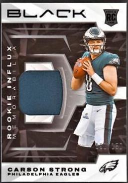 Carson Strong #RIM-CST Football Cards 2022 Panini Black Rookie Influx Memorabilia