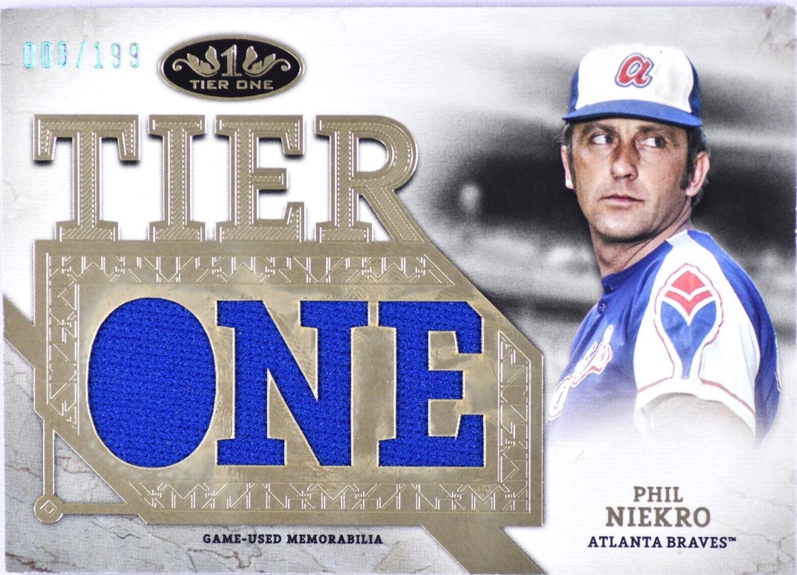 Phil Niekro #T1RD-PN 2024 Topps Tier One Baseball Die-Cut Relics