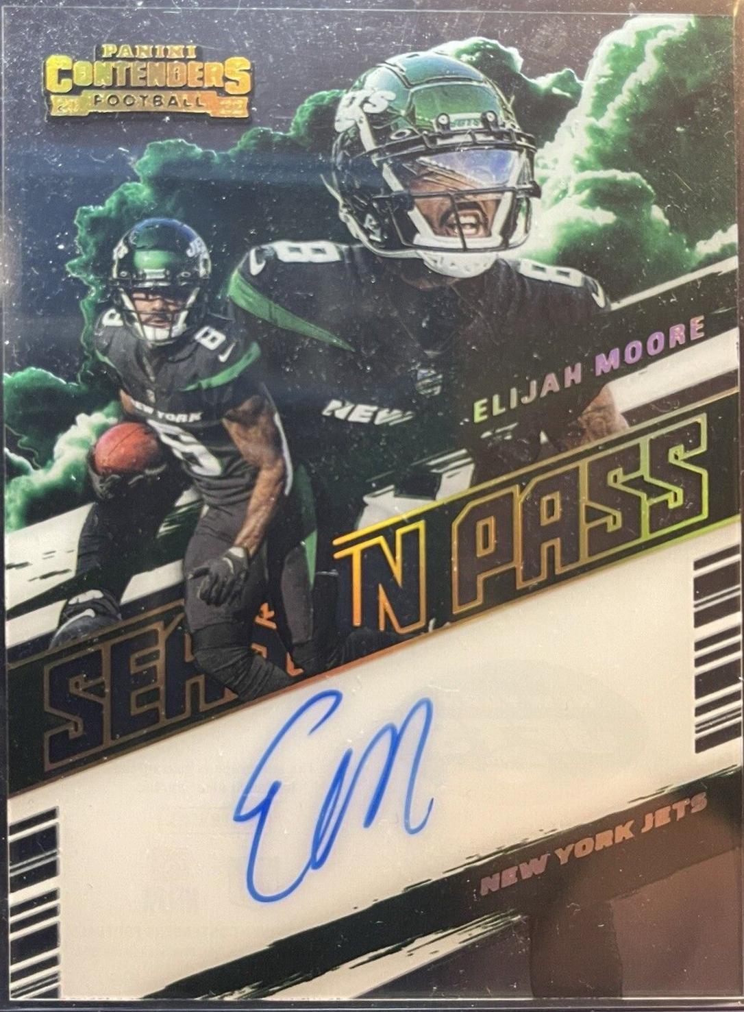 Elijah Moore #SP-EMO Football Cards 2023 Panini Donruss Season Pass Autographs