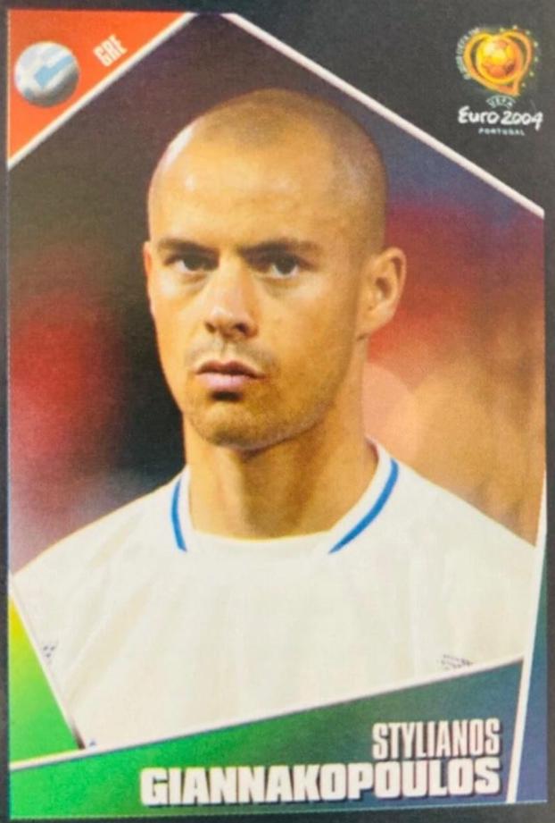 Stylianos Giannakopoulos #40 Soccer Cards 2004 Panini UEFA Euro